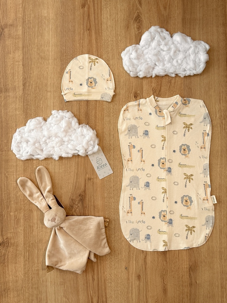 émailloteuse avec bonnet kissa