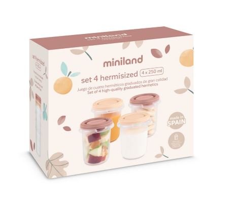 Set de 4 Boites de conservation repas 250ml VALENCIA