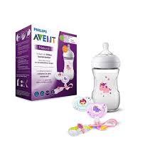 [SCD287/25] Pack 1 Biberon 260 ml Natural + 2 Sucette 0-6/6-18 mois + attache sucette Licorne Avent