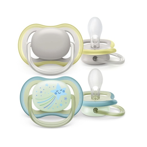 [SCF085/69] 2 Sucettes Ultra Air jour & nuit 0-6 mois Philips Avent