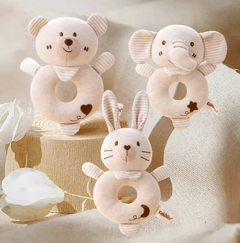 [34569-5] hochet à main bébé kakiblin